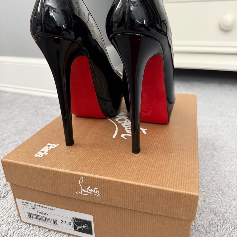 Christian Louboutin Black Patent Stiletto with Red Sole